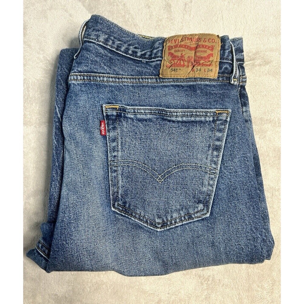Levi's 541 Jeans Men 34X34 (Actual Size 34X32) Straight Leg Distressed
